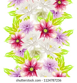 Abstract elegance seamless pattern with floral background