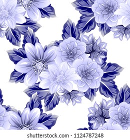 Abstract elegance seamless pattern with floral background