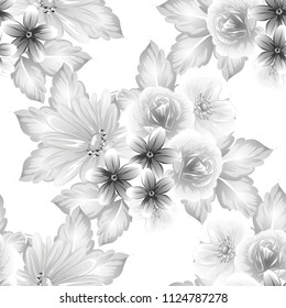 Abstract elegance seamless pattern with floral background