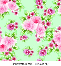 Abstract elegance seamless pattern with floral background