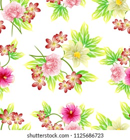 Abstract elegance seamless pattern with floral background