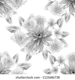 Abstract elegance seamless pattern with floral background