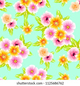 Abstract elegance seamless pattern with floral background
