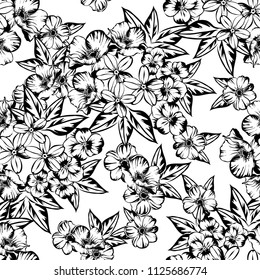 Abstract elegance seamless pattern with floral background