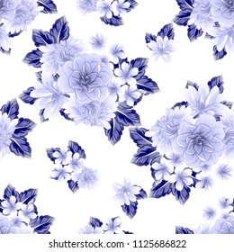 Abstract elegance seamless pattern with floral background