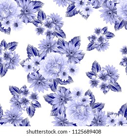 Abstract elegance seamless pattern with floral background