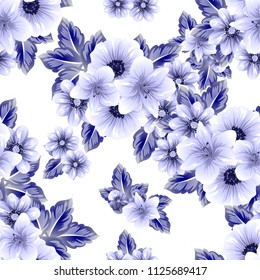 Abstract elegance seamless pattern with floral background