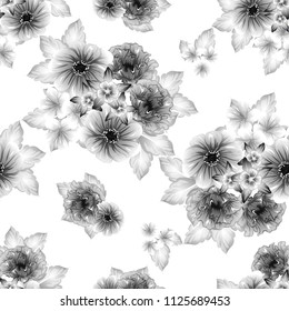 Abstract elegance seamless pattern with floral background