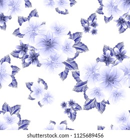 Abstract elegance seamless pattern with floral background