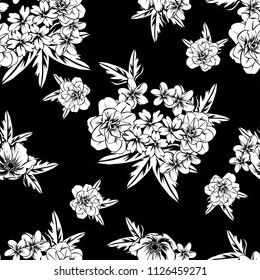 Abstract elegance seamless pattern with floral background