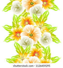 Abstract elegance seamless pattern with floral background