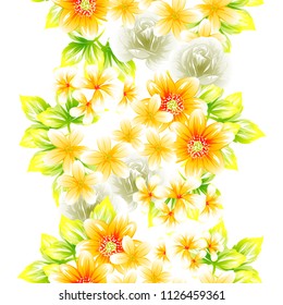 Abstract elegance seamless pattern with floral background