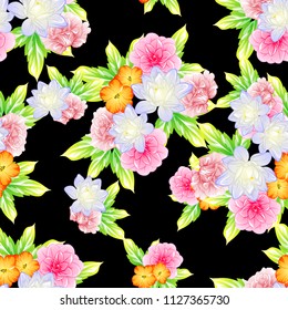 Abstract elegance seamless pattern with floral background