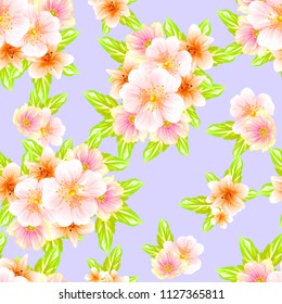 Abstract elegance seamless pattern with floral background