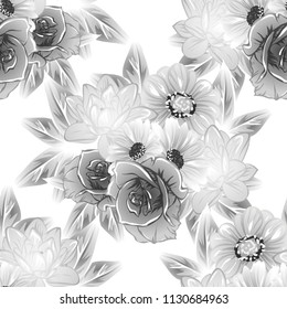 Abstract elegance seamless pattern with floral background