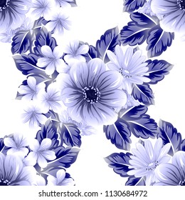 Abstract elegance seamless pattern with floral background