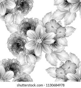 Abstract elegance seamless pattern with floral background