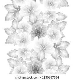 Abstract elegance seamless pattern with floral background