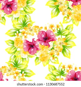 Abstract elegance seamless pattern with floral background