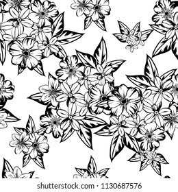 Abstract elegance seamless pattern with floral background