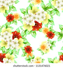 Abstract elegance seamless pattern with floral background