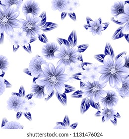 Abstract elegance seamless pattern with floral background