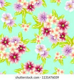 Abstract elegance seamless pattern with floral background