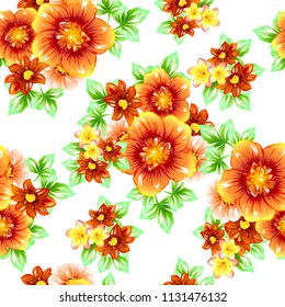 Abstract elegance seamless pattern with floral background
