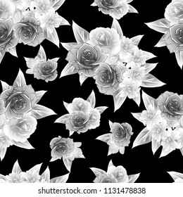 Abstract elegance seamless pattern with floral background