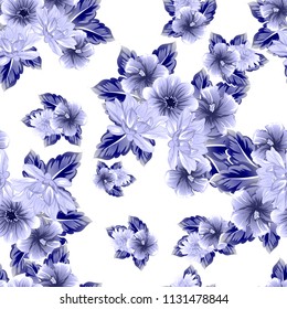 Abstract elegance seamless pattern with floral background