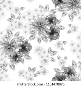 Abstract elegance seamless pattern with floral background