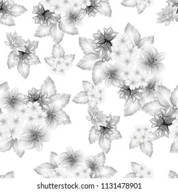 Abstract elegance seamless pattern with floral background