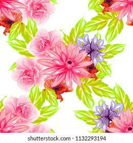 Abstract elegance seamless pattern with floral background