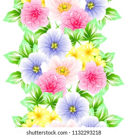 Abstract elegance seamless pattern with floral background