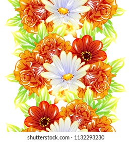 Abstract elegance seamless pattern with floral background
