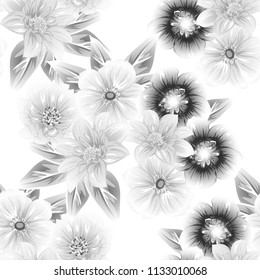 Abstract elegance seamless pattern with floral background