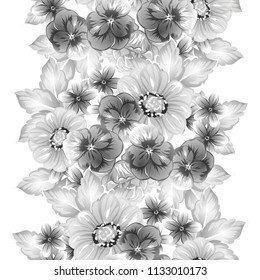 Abstract elegance seamless pattern with floral background