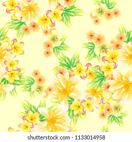 Abstract elegance seamless pattern with floral background