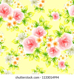 Abstract elegance seamless pattern with floral background