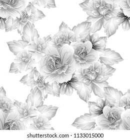 Abstract elegance seamless pattern with floral background
