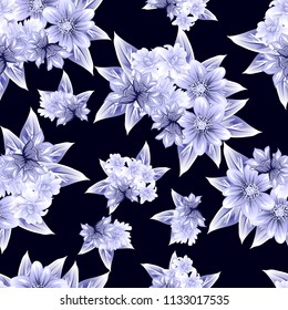 Abstract elegance seamless pattern with floral background