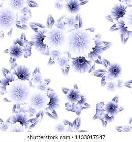 Abstract elegance seamless pattern with floral background