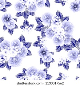 Abstract elegance seamless pattern with floral background