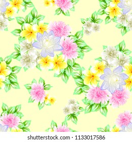 Abstract elegance seamless pattern with floral background