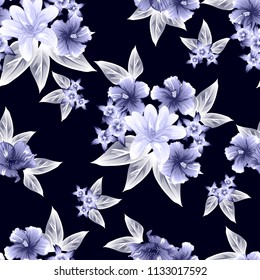 Abstract elegance seamless pattern with floral background