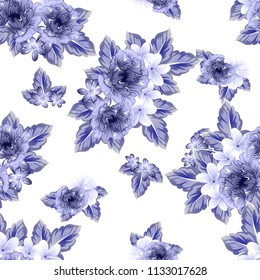 Abstract elegance seamless pattern with floral background
