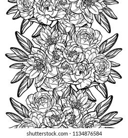 Abstract elegance seamless pattern with floral background