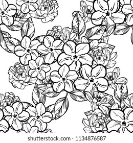 Abstract elegance seamless pattern with floral background
