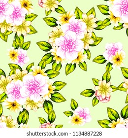 Abstract elegance seamless pattern with floral background