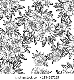 Abstract elegance seamless pattern with floral background